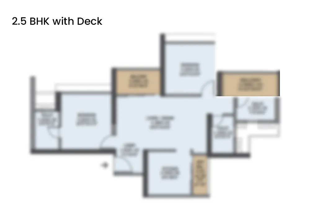 2.5 BHK With Deck